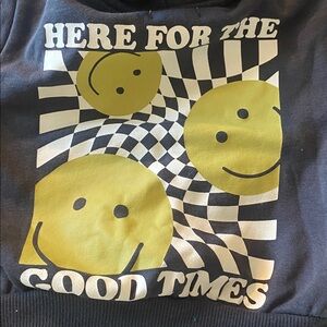 Good Times Gray Hoodie with Print on Back